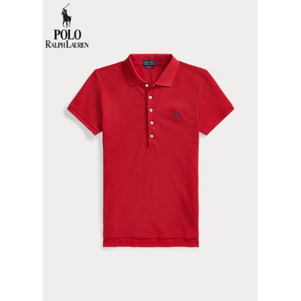 áo polo 100% Cotton Tay Ngắn Thêu Hình Ralph Lauren Thời Trang 2020 Dành Cho Nữ 👌