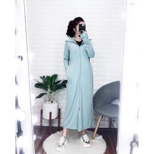 Áo khoác chống nắng dáng dài NỮ chất thông hơi kim cương | BigBuy360 - bigbuy360.vn