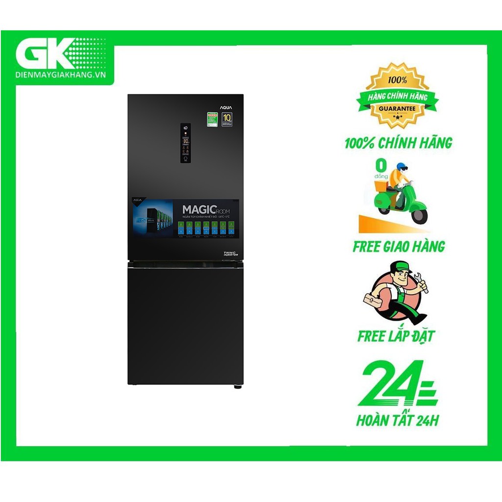 I298EB-BS - Tủ lạnh Aqua Inverter 260 lít AQR-I298EB-BS Mẫu 2019