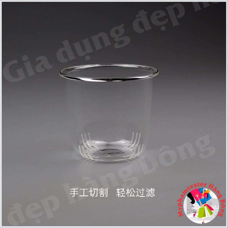 (HÀNG ĐẸP) ấm lọc trà thuỷ tinh quả bí xanh 750ml