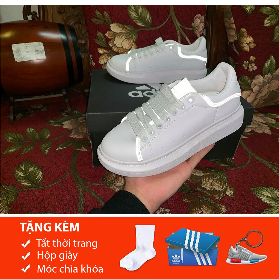 [Phản Quang+Tặng Quà] Giày Mc Queenn Phản Quang Nam Nữ Cổ Thấp