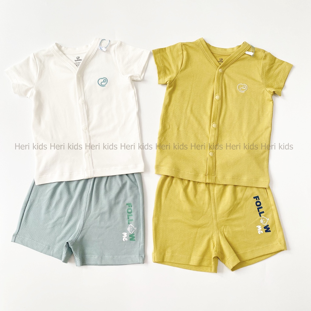 Bộ cộc tay cài giữa Bu, Bubaby  3m - 18m
