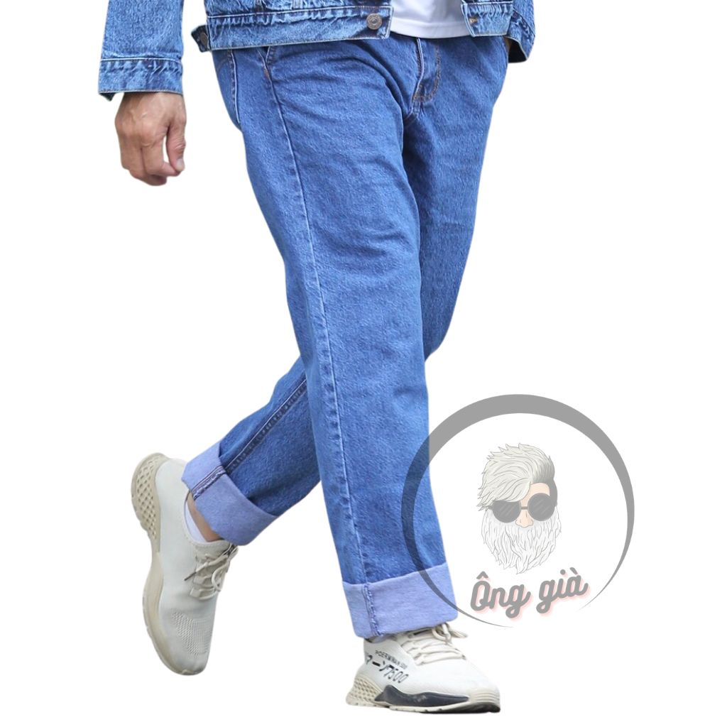 Quần jeans nam ống suông , quần bò nam trung niên