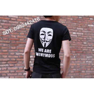 Áo Hacker Anonymous (trắng, đen)