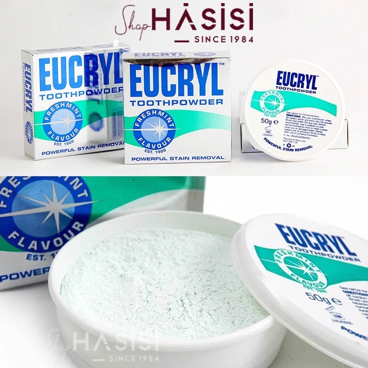 Bột Trắng Răng EUCRYL - Freshmint Flavour Toothpowder 50g