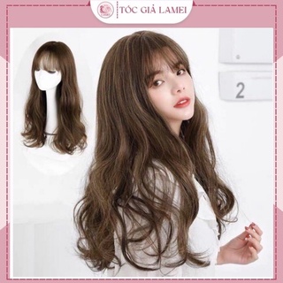 Tóc giả nữ cả đầu ❤️FREESHIP❤️ Tóc giả nguyên đầu xoăn đuôi 8243