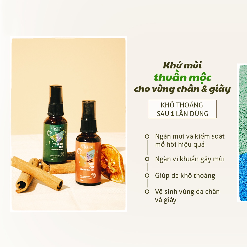Xịt Khử Mùi Hôi Chân Tràm Trà The Fleura, Ngăn Mồ Hôi Chân, Khử Mùi Hôi Giày Và Vớ An Toàn và Hiệu Quả