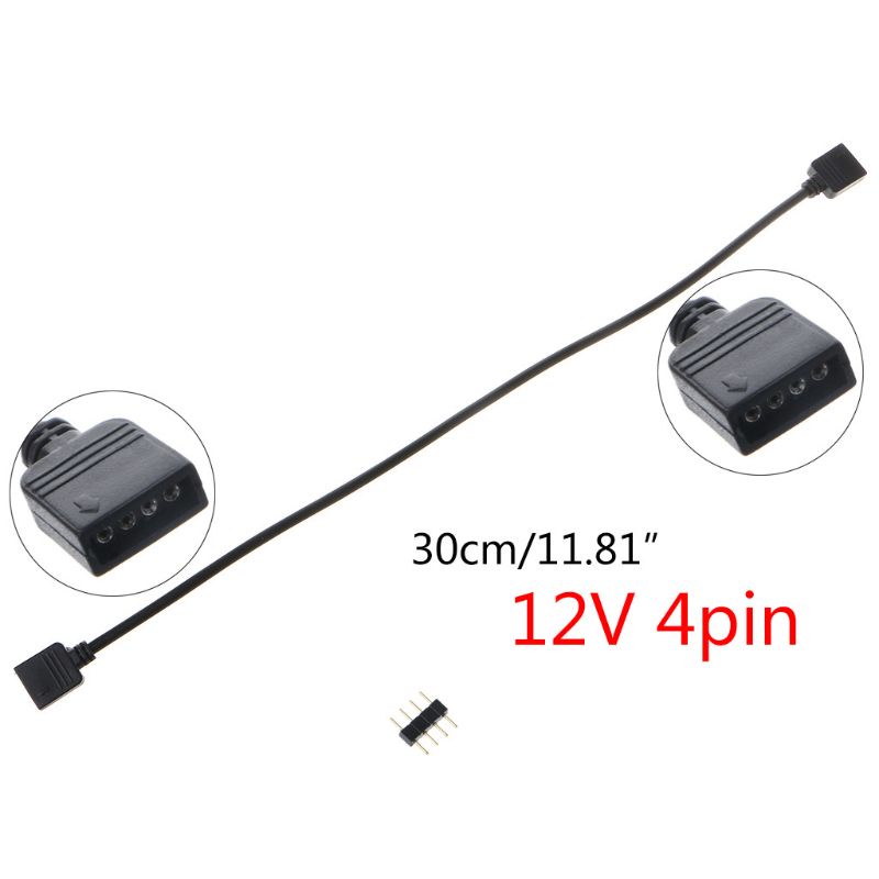 Dây Cáp Nối Dài Chuyển Đổi Nguồn Quạt Tản Nhiệt CPU Máy Tính 12V 4Pin RGB