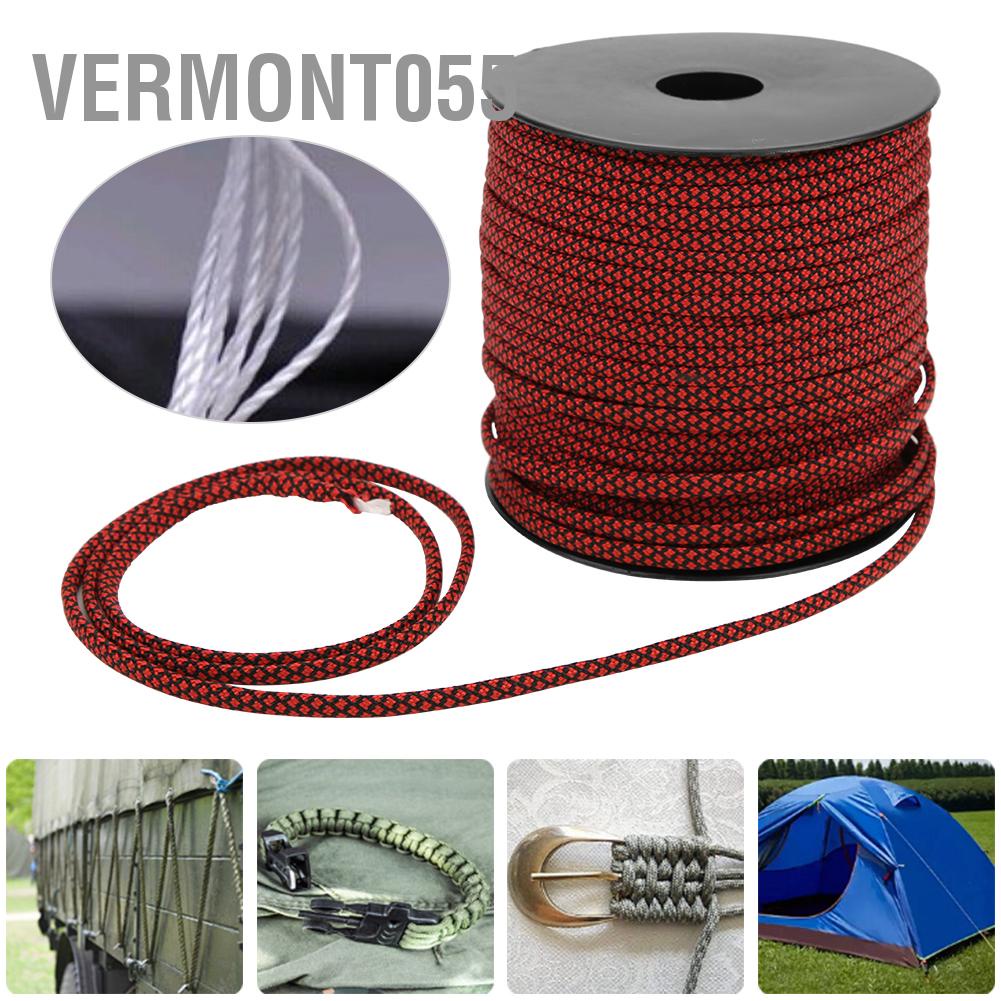 Có thể bán buôn 50M 4MM Dày 7 lõi ​​Giải cứu Paracord Ràng buộc Lều Dây cắm Cắm trại để Dệt Vòng tay Ngoài trời Vermont055 Hàng giao ngay