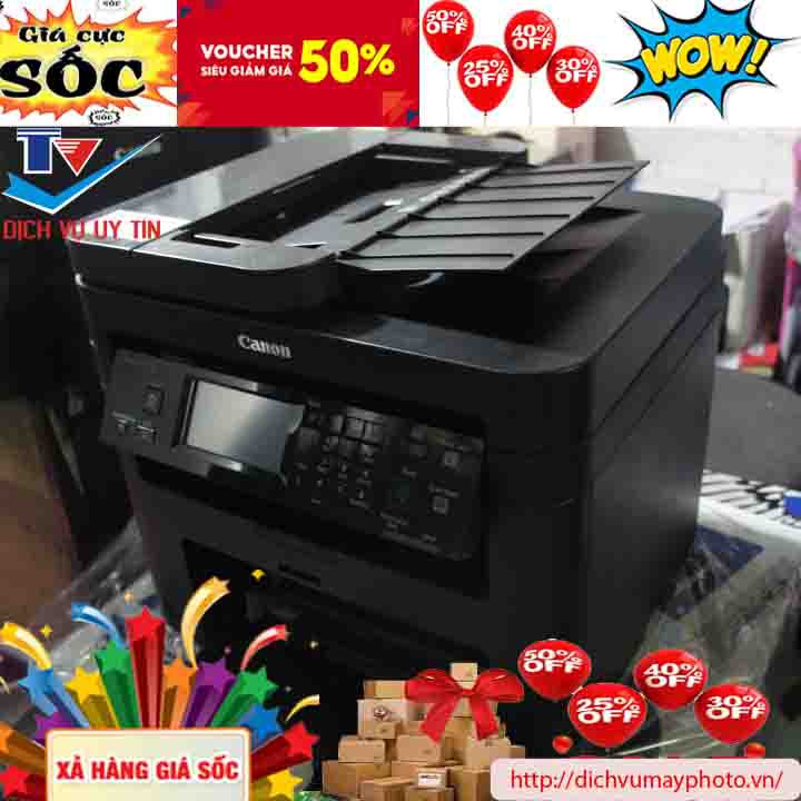 Máy in cũ Canon MF 215 hàng like new mới trên 90% đầy đủ photocopy ADF scan in photo mặt gương