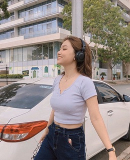 (có bán sỉ,ảnh thật,hoả tốc)🍊ÁO_CROPTOP_CỔ_V🥑