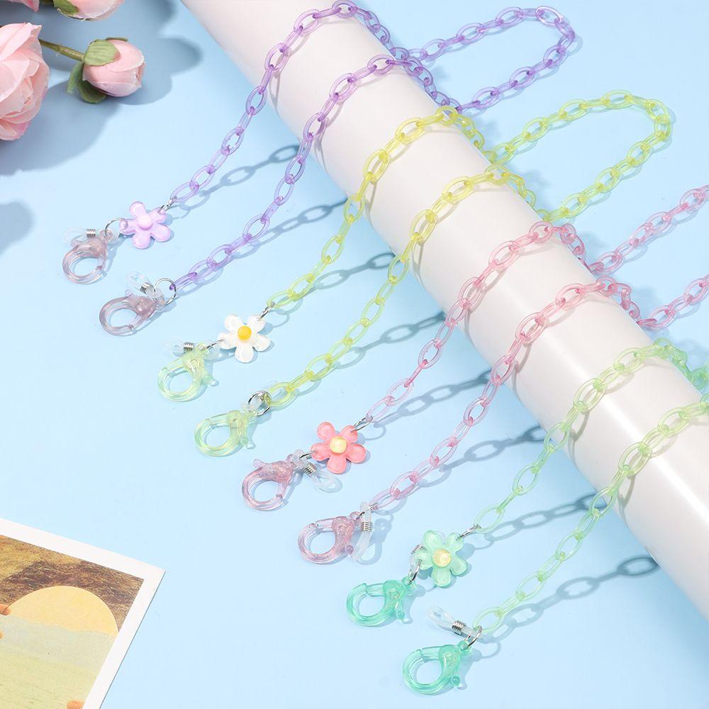Dây Đeo Mắt Kính Bằng Acrylic Chống Thất Lạc Hình Hoa Xinh Xắn