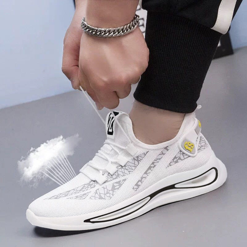 Giày Sneaker Nam, Vải Mềm Ôm Chân Họa Tiết Cực Ngầu, Đế Cao Su Đi Siêu Êm G174