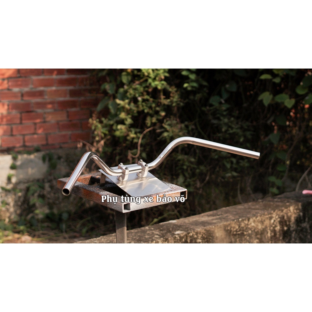 Ghi đông xe máy classic phong cách brat style,  22mm... chất liệu inox304 đường kính 22mm