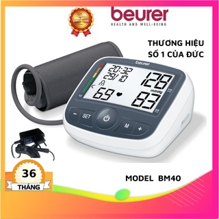 Máy đo huyết áp bắp tay tự động Beurer BM40, đức, hẹn giờ đo, máy đo huyết áp kèm sạc pin