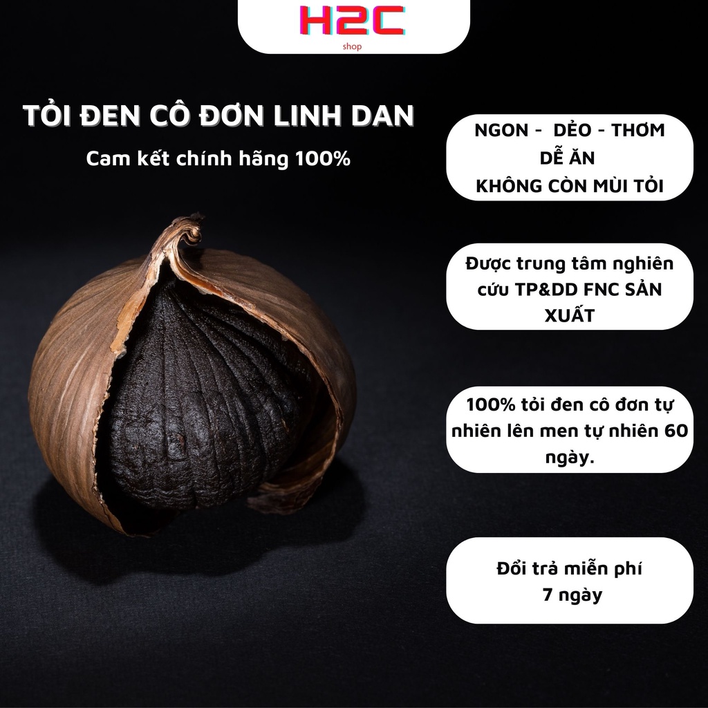 Tỏi đen cô đơn Linh Đan ăn ngon dẻo thơm không còn mùi tỏi