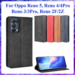 [Bao Xịn] Bao da dạng ví Oppo Reno 5, Reno 4, Reno 4 Pro, Reno 3, Reno 3 Pro, Reno 2F 2Z có nắp gập, ngăn đựng thẻ tiền