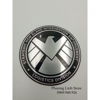 Decal dán tem dán xe logo Shield Vector thân trắng nền đen (9)