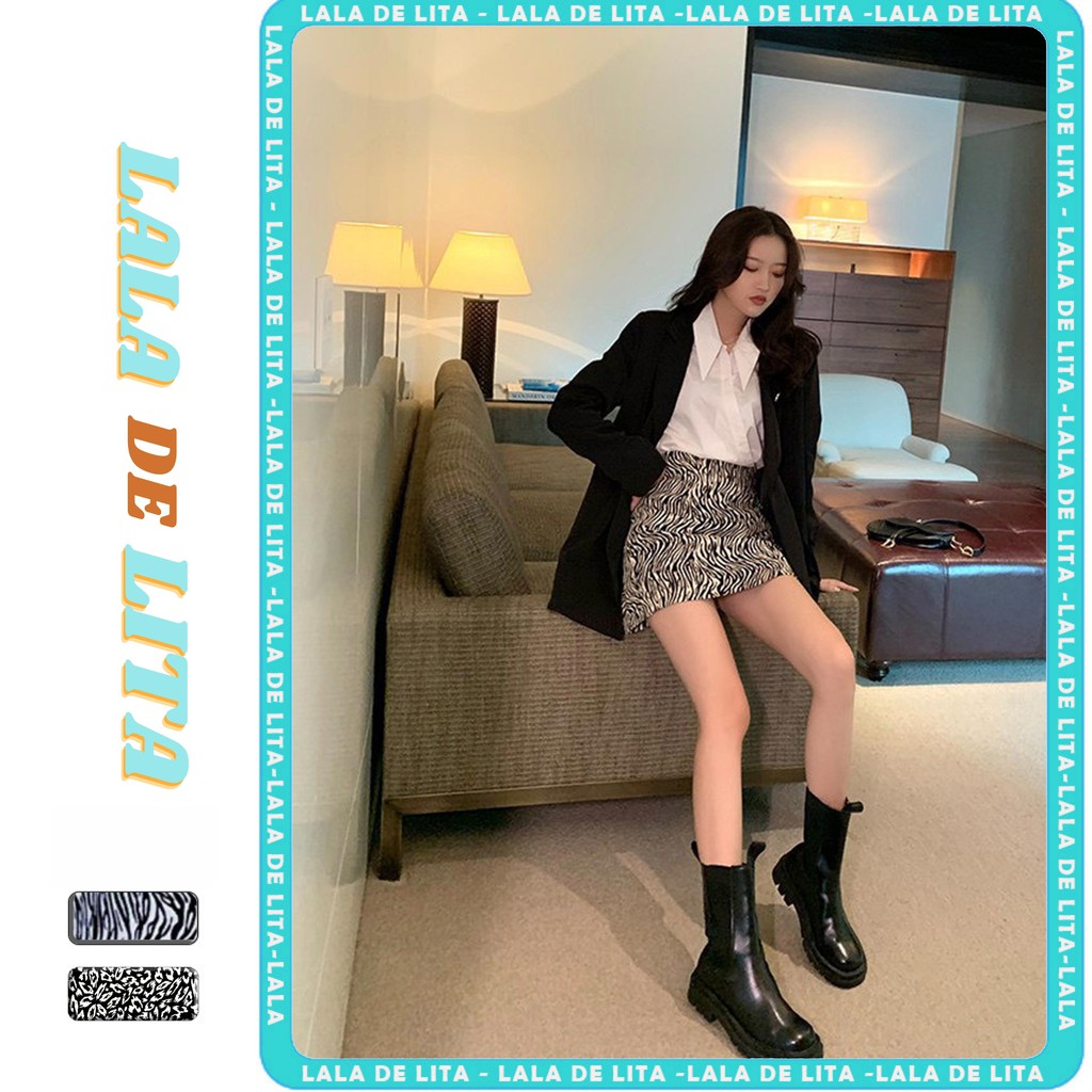 [Mã FAGREEN55 giảm tới 30K đơn 99K] Chân váy chữ A ngắn sọc vằn phong cách trẻ trung - Lala lita | BigBuy360 - bigbuy360.vn