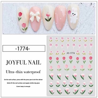 Sticker mẫu hoa 3d miếng dán móng tay nail