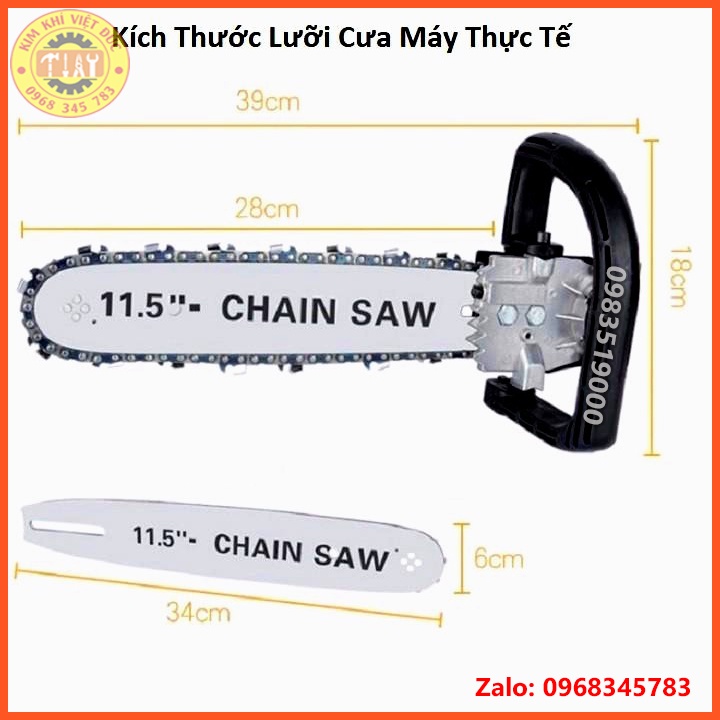 Lưỡi Cưa Xích - Lưỡi Cưa Gắn Máy Cắt Cầm Tay CHAIN SAW tra dầu tự động