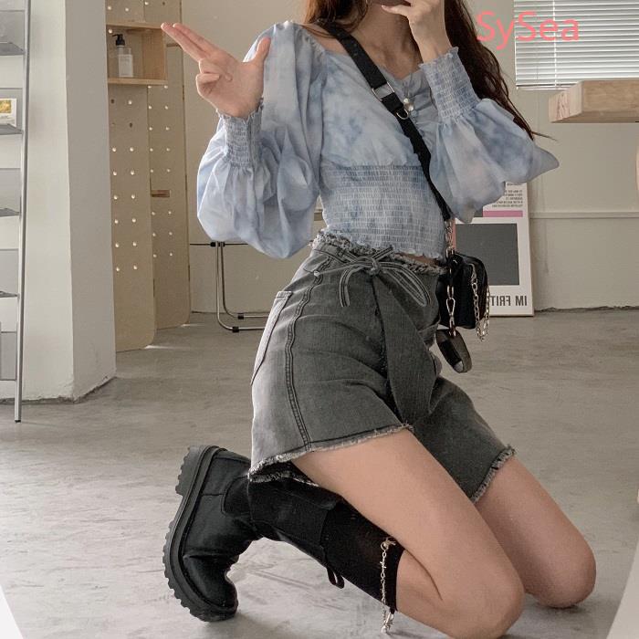Áo Sơ Mi Tay Dài Cổ Chữ V Kiểu Retro Thời Trang Mùa Hè Cho Nữ