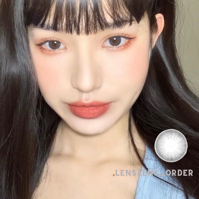 Lens Mắt Kính Áp Tròng Màu Xám Trong Tự Nhiên Đủ Độ Cận