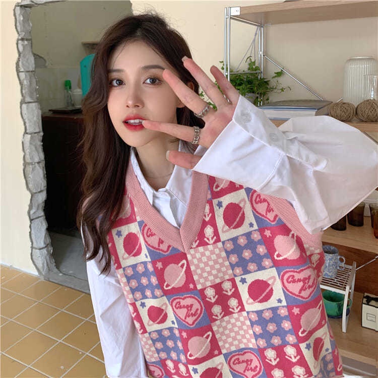 Áo Không Tay Dáng Rộng Thiết Kế Mới Đáng Yêu Dành Cho Nữ