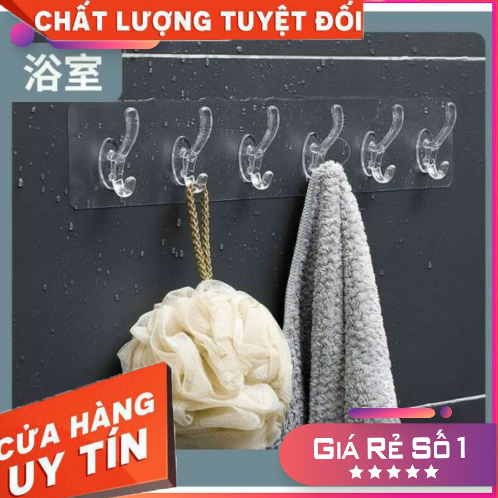 MÓC DÁN TƯỜNG TRONG SUỐT 6 NHÁNH SIÊU TIỆN LỢI