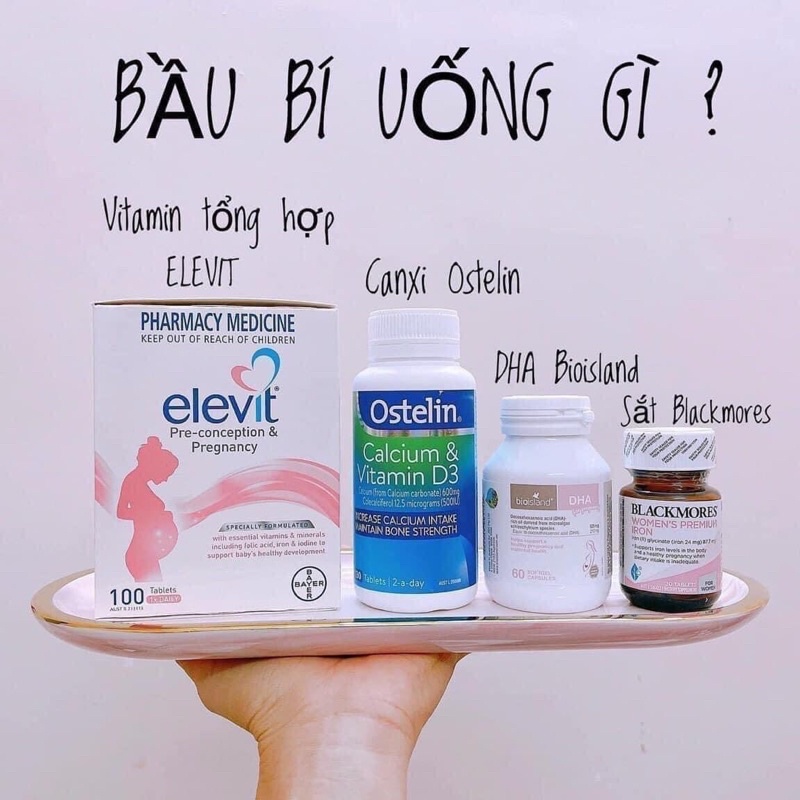 Elevit bầu Úc- Vitamin tổng hợp cho mẹ bầu 10 vỉ x10viên