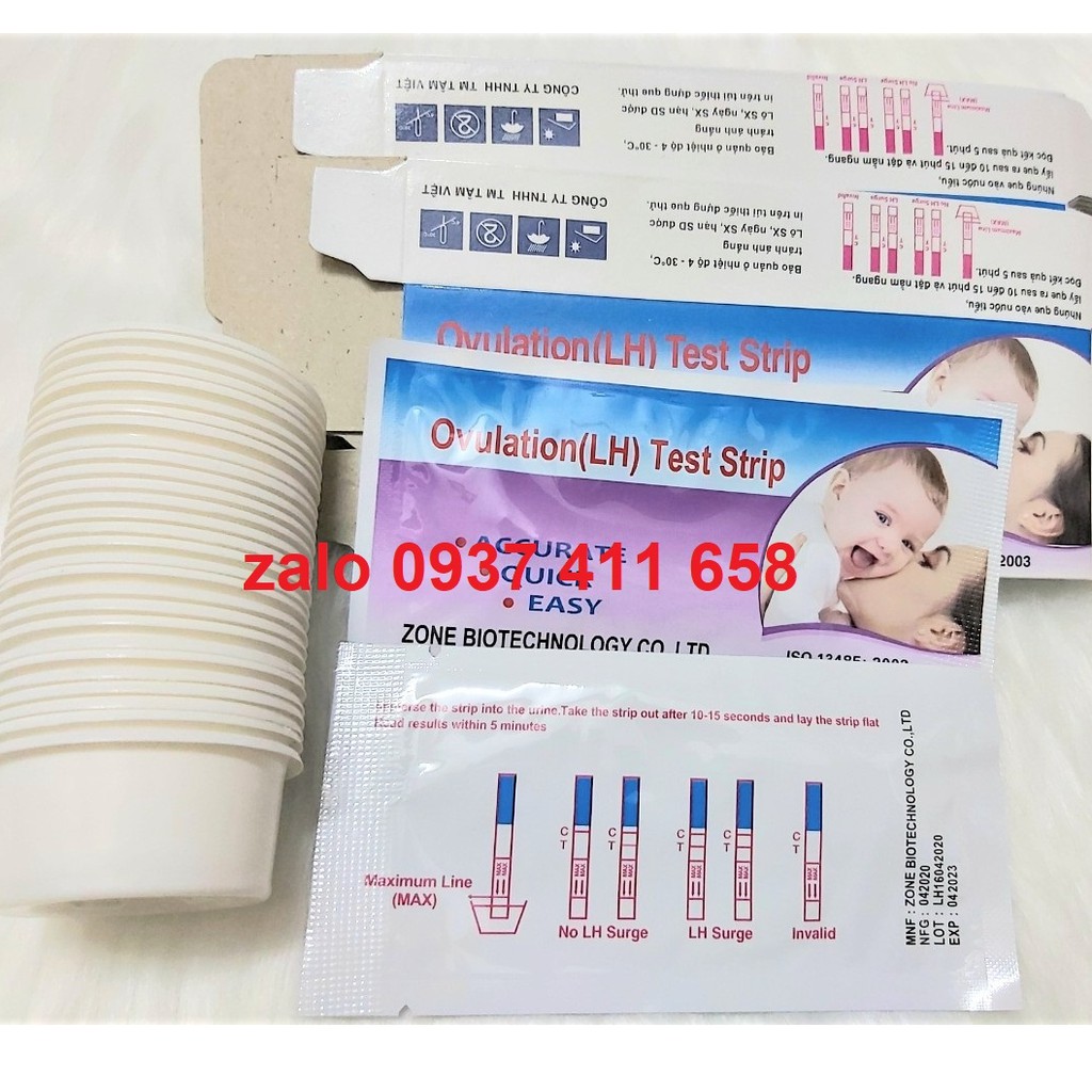 Combo 20 QUE THỬ RỤNG TRỨNG OVULATION (LH) TEST STRIP