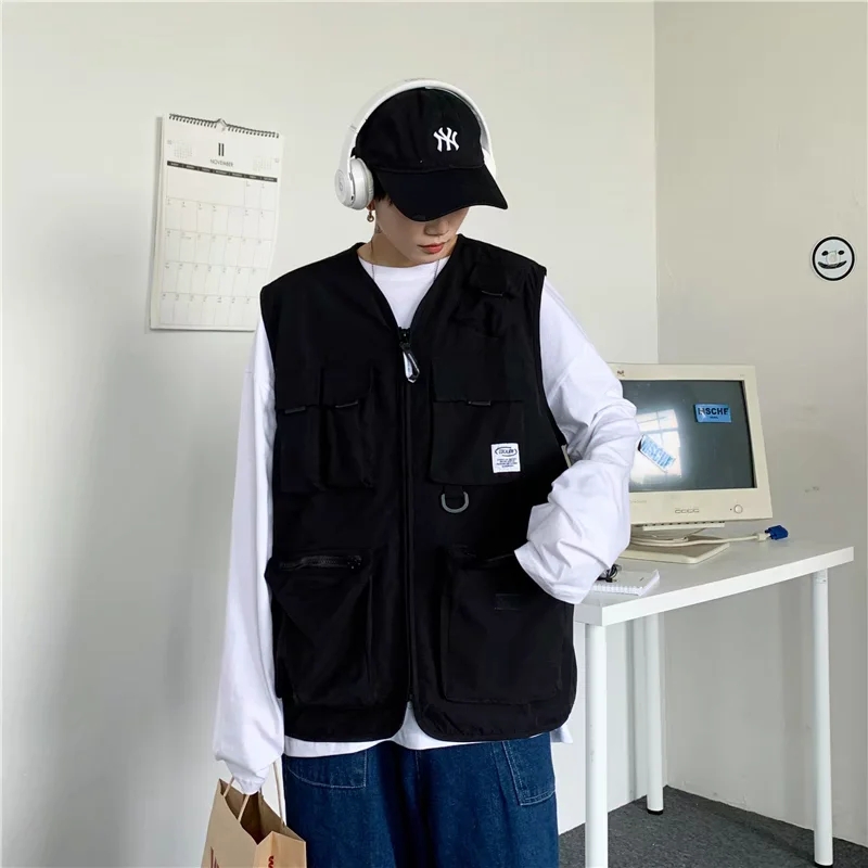 Áo khoác không tay nhiều túi phong cách Hàn Quốc thời trang cho nam | BigBuy360 - bigbuy360.vn