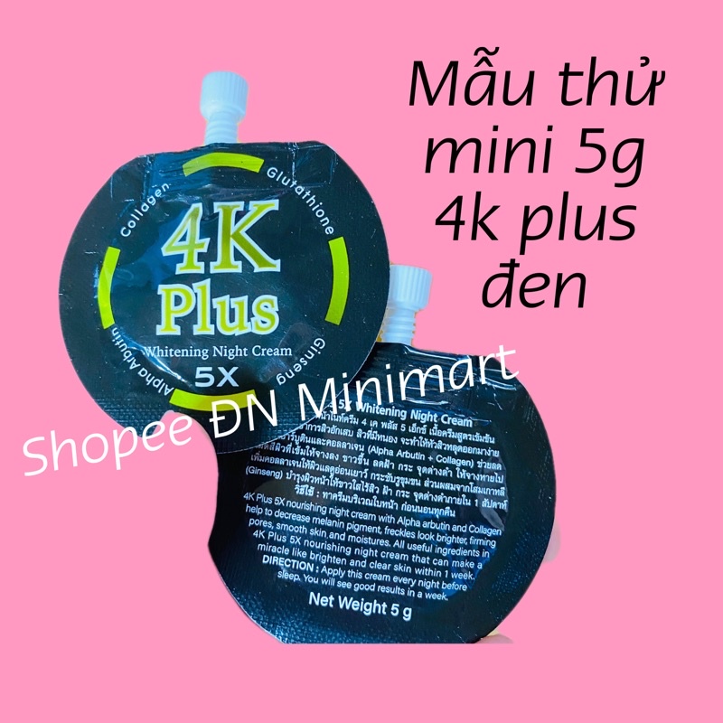 (Hủ Test) KEM DƯỠNG TRẮNG DA MẶT BAN ĐÊM 4K PLUS WHITENING NIGHT CREAM