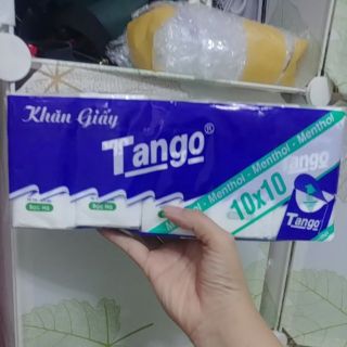 Sét 10 Gói Khăn Giấy Tango Bạc Hà 2 Lớp Xịn
