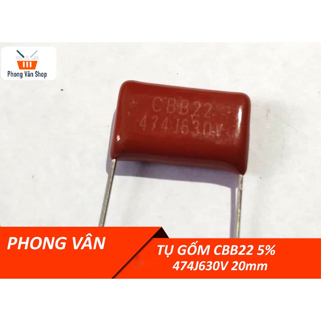 Tụ 474j630v CBB22 5% - chân cắm 20mm