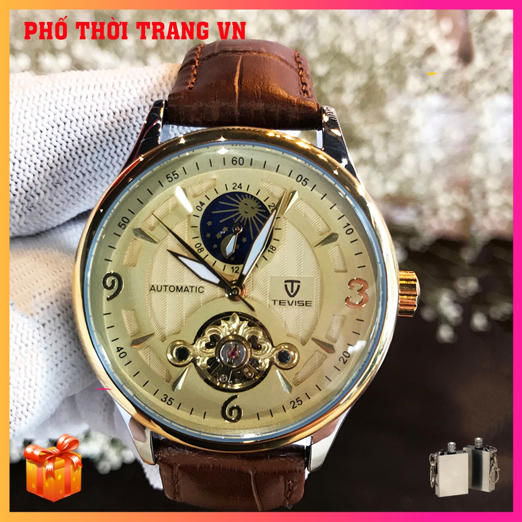 Đồng hồ nam Tevise T820 Automatic, full box và thẻ bảo hành 3 năm, chống xước , chống nước, dây da cao cấp | BigBuy360 - bigbuy360.vn