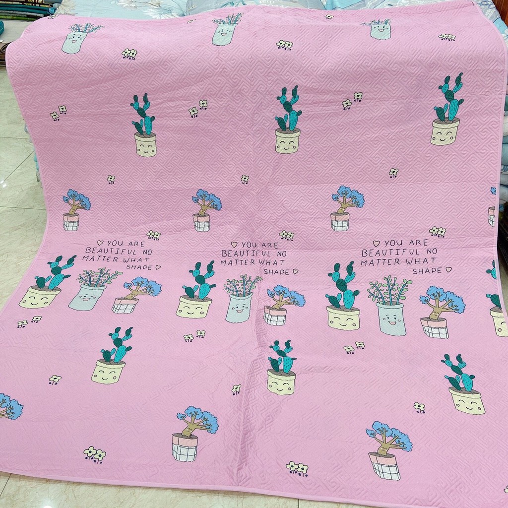 Chăn hè thu cotton đũi mẫu hoa