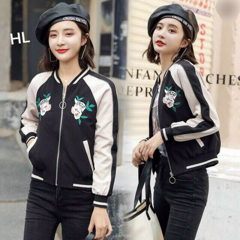 áo khoác gió cổ bomber Quảng Châu siêu hót