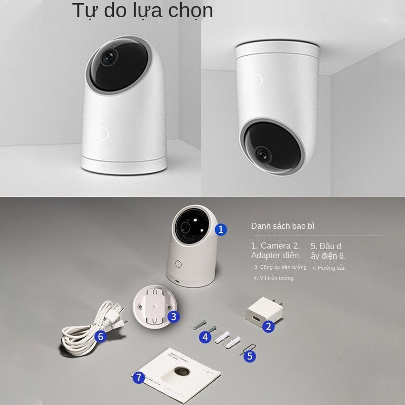 ✱▤♟Giám sát lựa chọn thông minh Huawei Máy ảnh toàn cảnh AI 1080P PTZ 360 độ Camera quan ban đêm tại nhà HD