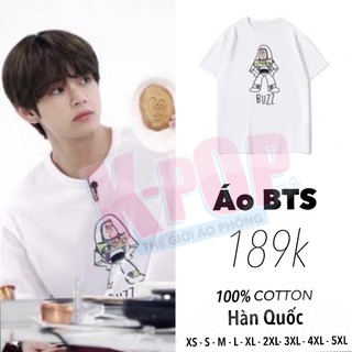 B.T.S Áo phông không cổ ngắn tay