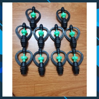 Bộ 10 béc tưới phun mưa thân xoay 360 độ ren ngoài 21-27mm