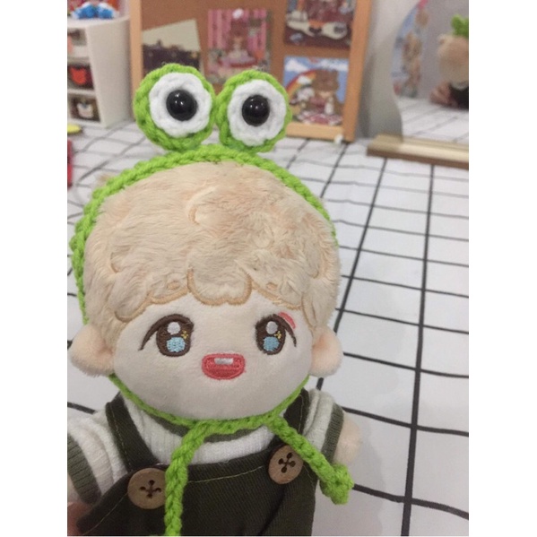 Băng đô ếch cho doll bằng len