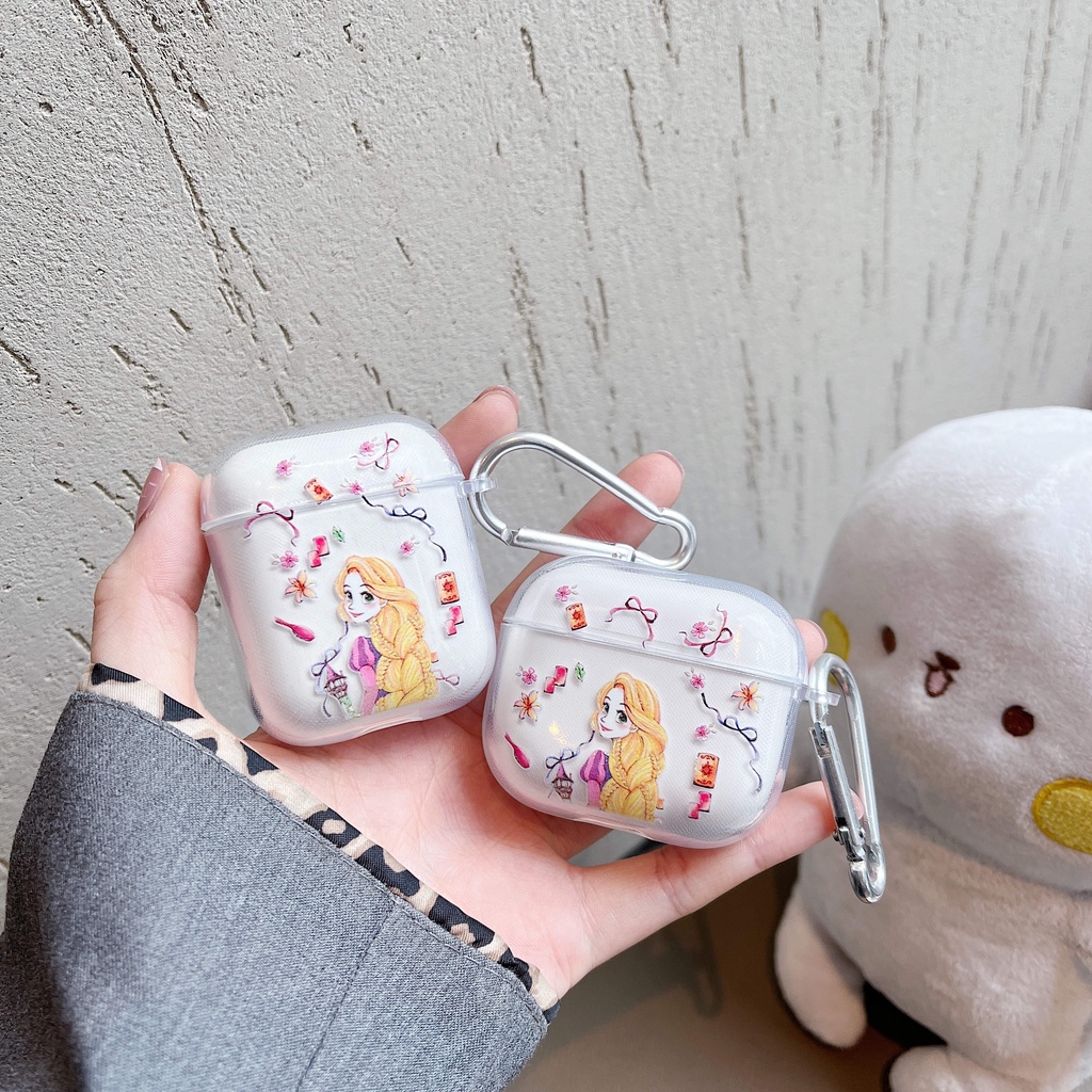 Vỏ Bảo Vệ Hộp Sạc Tai Nghe compatible AirPods3 compatible AirPods3 Apple compatible AirPods3 2021 Họa Tiết Công Chúa Disney Dễ Thương