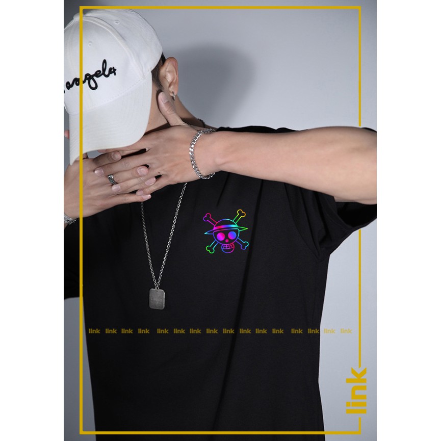 Áo thun phản quang hình ONE PIECE siêu ngầu tay lỡ