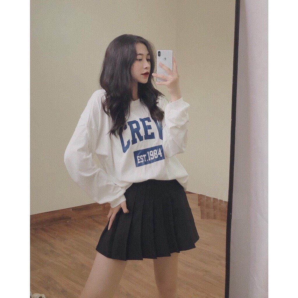 Áo Thun Crew, Áo Thu Đông Form Siêu Yêu, Freesize, Có Quà Tặng Kèm