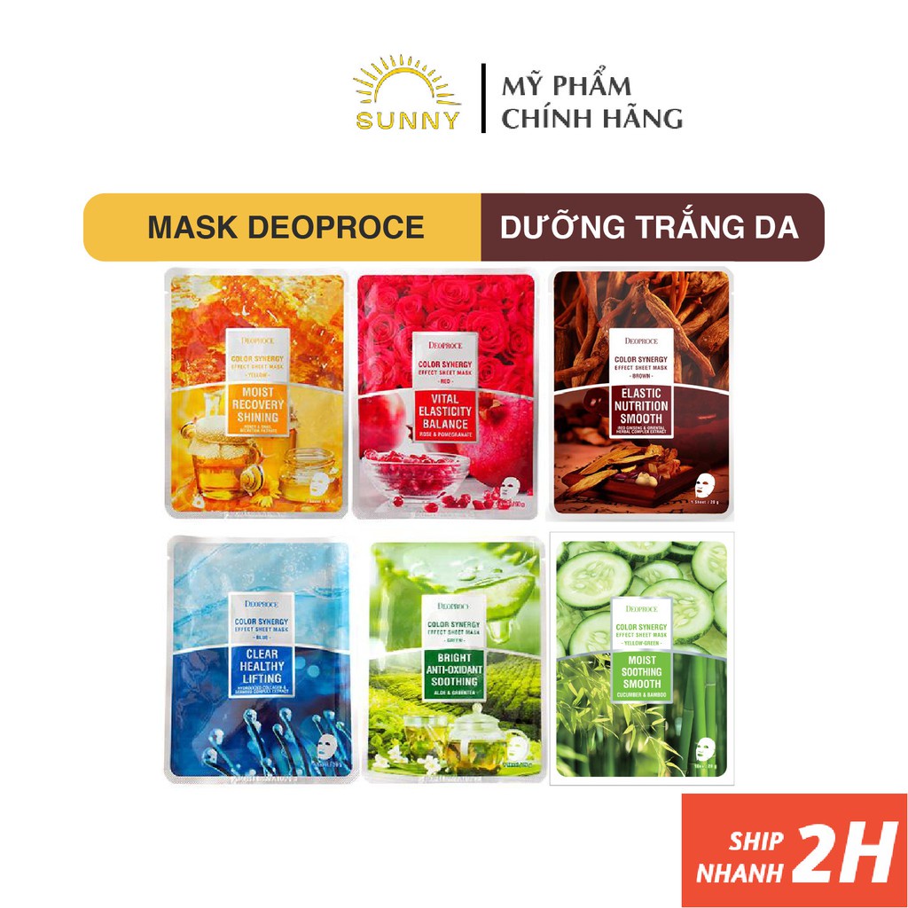Mặt nạ dưỡng da Deoproce Hàn Quốc cấp ẩm, dưỡng trắng sáng da