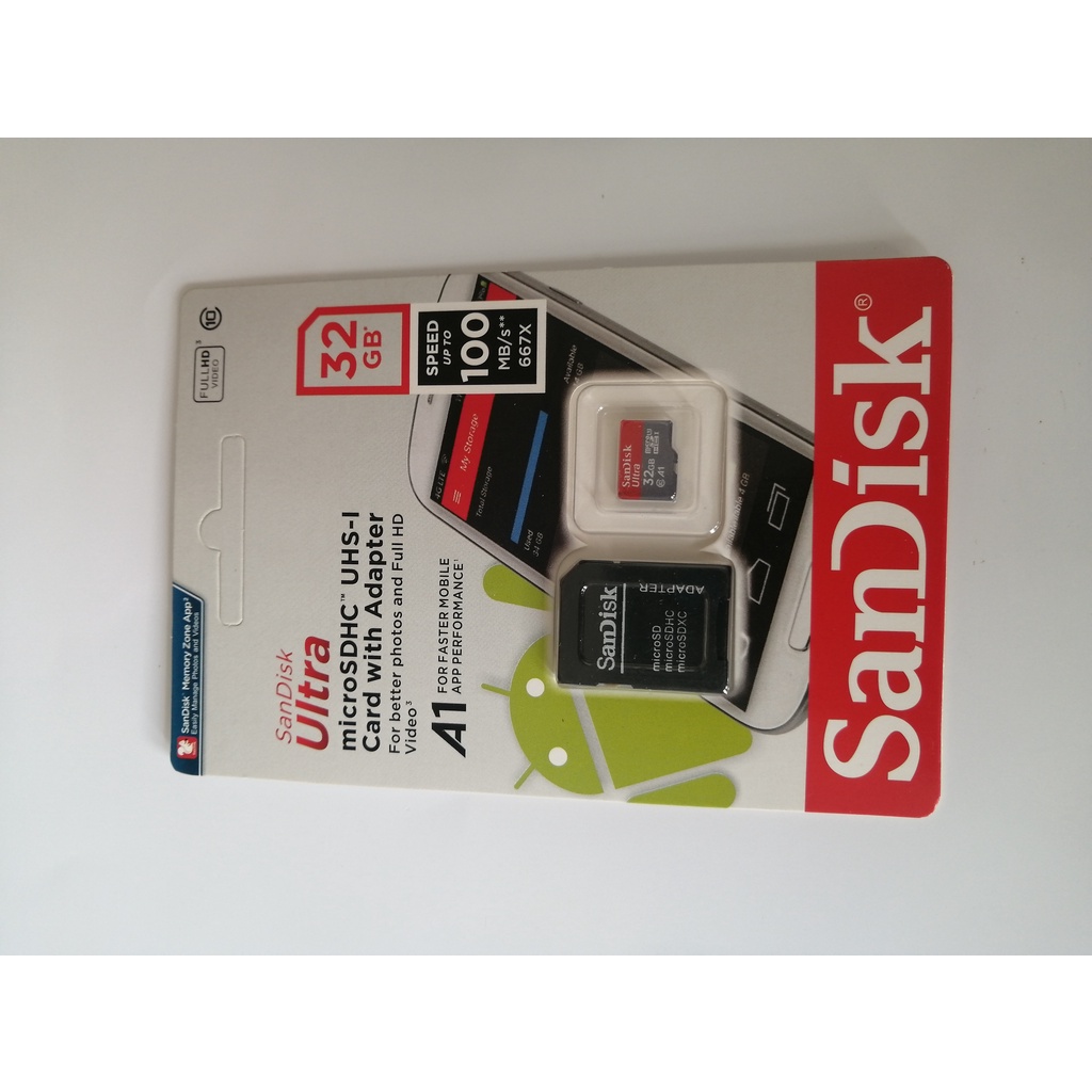 Thẻ nhớ Micro SDHC Sandisk 32GB Class10. Thẻ nhớ 32G nạp sẵn hệ điều hành cho raspberry Pi