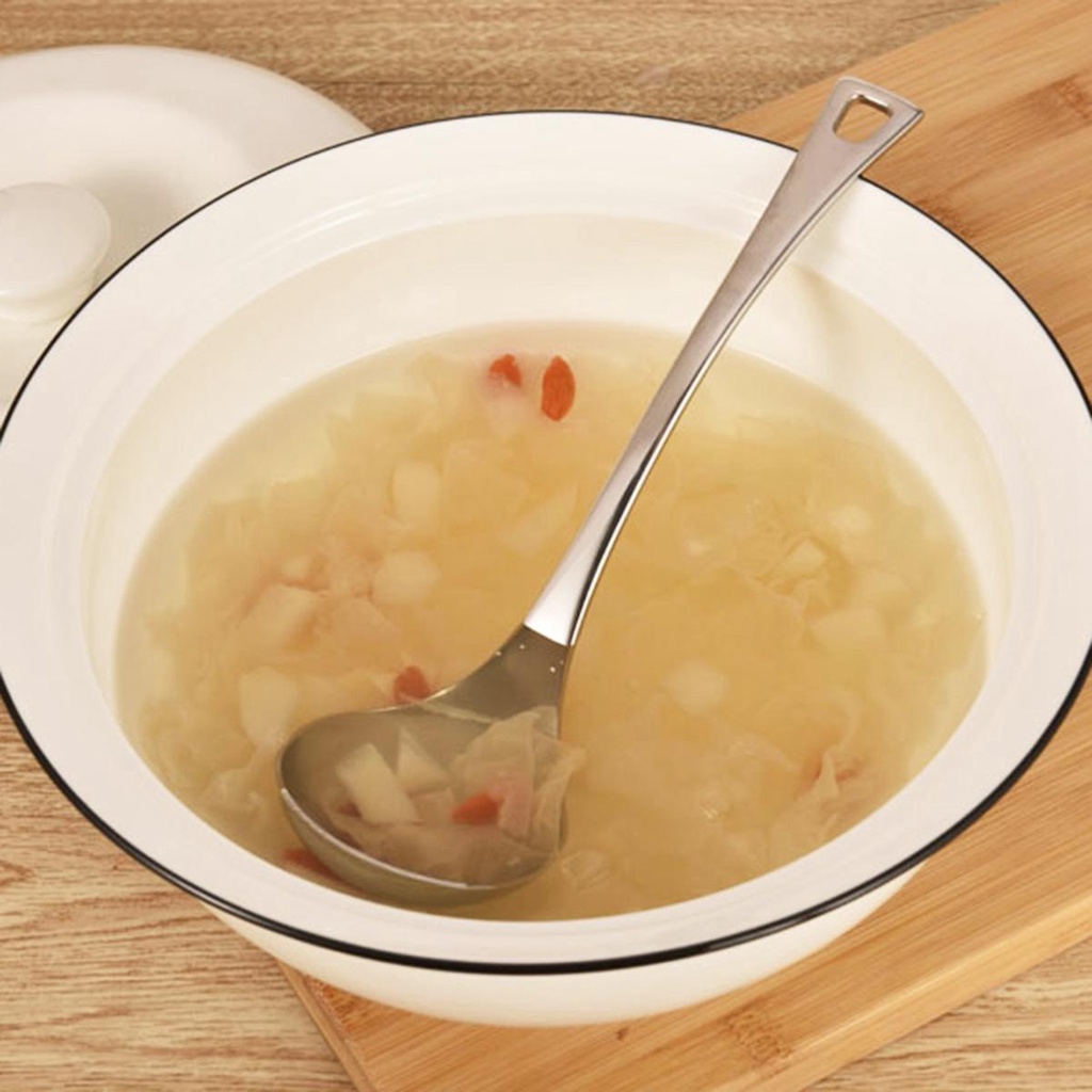 YIYU Muỗng Múc Sốt Bằng Thép Không Gỉ Tay Cầm Dài Đa Năng