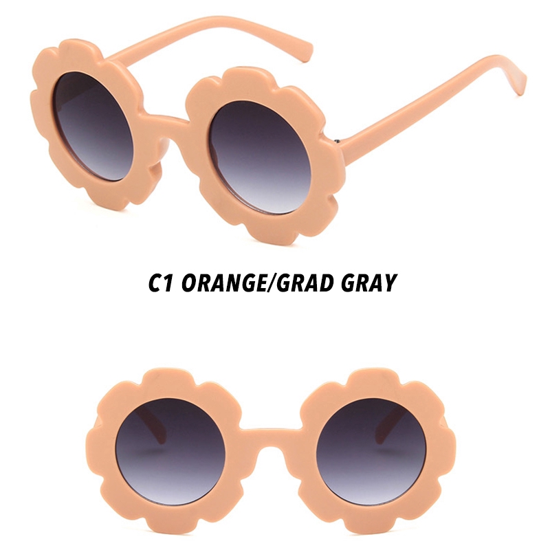 Kính Mát Gọng Tròn Họa Tiết Hoa Hướng Dương Cho Bé