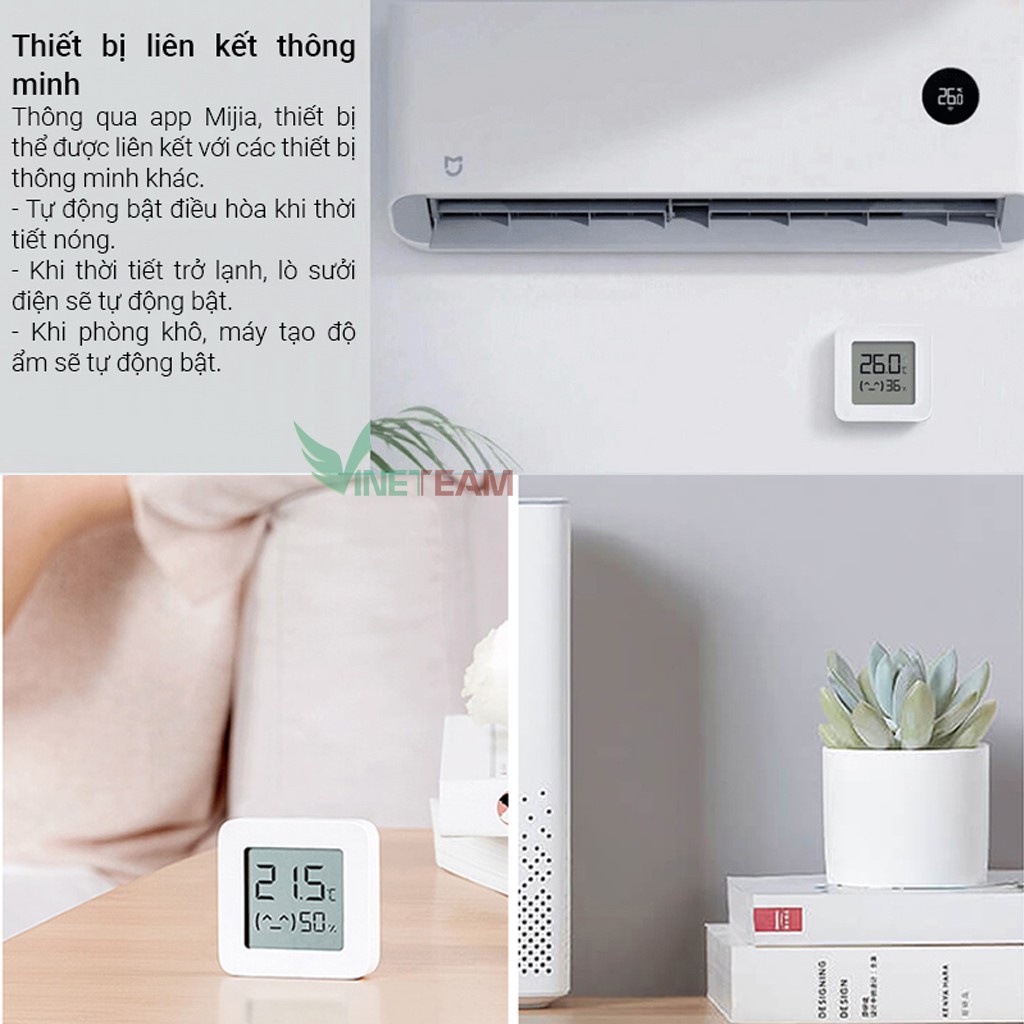 Nhiệt ẩm kế thông minh Xiaomi Mijia thế hệ 2 (gen2), Ẩm kế thông minh Hank  kết nối bluetooth